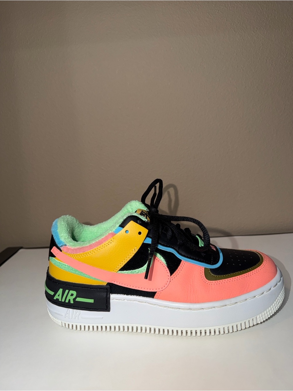 Nike Air Force 1 Shadow SE Solar Flare Atomic Pink Womens Sneaker Size 7 Multi - Picture 14 of 14